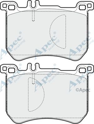 APEC BRAKING Комплект тормозных колодок, дисковый тормоз PAD1938